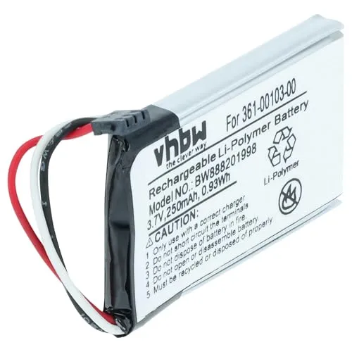 vhbw Akku Ersatz für Garmin 361-00103-00 für Kamera (250mAh, 3,7V, Li-Polymer)