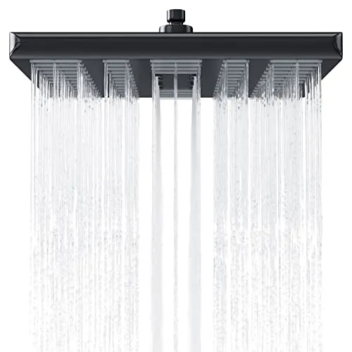 WELLGRO Regendusche schwarz quadratisch in schwarz von Wellgro