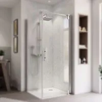 Breuer Europa Design Drehtür 90 x 200 - Duschkabinen mit Alu chromeffekt, ideal für stilvolle Badezimmer, einfach zu installieren und langlebig.