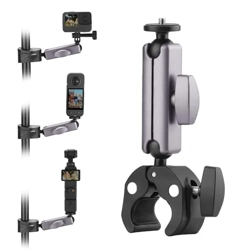 BRDRC Pocket 3 Fahrradhalterung Motorrad Halterung Fahrrad Lenker Halter Bike Handlebar Mount Aluminium für Insta360 X5 X4 Go 3S, für DJI Osmo Pocket 3 2 Action 5 4 3, für GoPro Max Hero Mini Zubehör