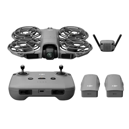 DJI Neo 2 Fly More Combo - Die DJI Neo 2 bietet omnidirektionale Hinderniserkennung und intelligente Features wie Gestensteuerung und ActiveTrack. Ideal für kreative Flugerlebnisse und sofort einsatzbereit. Jetzt im praktischen Fly More Combo.