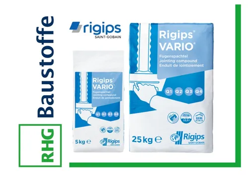 Rigips Fugenspachtel Vario 5 kg - Eisenwaren Spachtelmasse, ideal für leichte Verarbeitung mit hervorragendem Haftvermögen und hoher Fugenfestigkeit – perfekt für professionelle Ergebnisse.