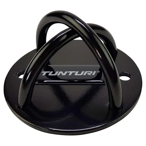 Tunturi Wandhaken 12 cm für Suspension Trainer, Sling Trainer Decken-Haken aus Stahl für bis zu 200 kg, Schwarz