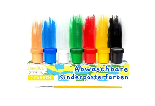 Creative Deco Fingerfarbe Fingerfarben Kinder Ungiftig Bastelfarben, auf Wasserbasis