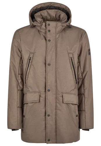 Jacke Wool Look - Funktionsjacke in Wolloptik, ausgestattet mit abnehmbarer Kapuze und winddichtem Strickbündchen für optimalen Komfort und Stil.