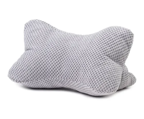 SchönesWohnen24 Nackenstützkissen Leseknochen / Lesekissen Sven Ambiente Mikrofaser 40x25cm Silber