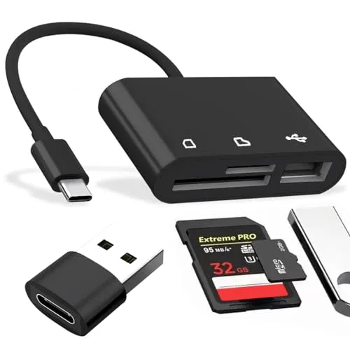 Kartenlesegerät USB-Kartenreader & Micro SD-Adapter (6-in-1)