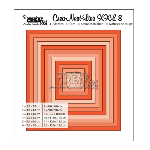 CREAlies Unbekannt Crea-Nest-Lies XXL no. 8 Stanzschablone Quadrat Basis