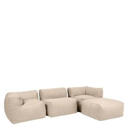 Icon Zen Modulares Sofa für Erwachsene, Beige, 4-Sitzer für Garten und Terrasse - Individuell gestaltbares modulares Sofa aus langlebigem Olefin-Stoff. Genieße bequemen Sitzkomfort und wasserabweisende Eigenschaften – ideal für Garten, Terrasse oder Lounge. Einfach kombinierbar für deine Wunschkonfiguration.
