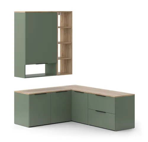 Vicco Wohnwand Wido, Grün/Sonoma, 5-teiliges Set von Vicco