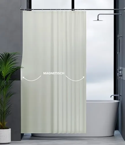 ovimar Magnetischer Duschvorhang Kjelfossen beige in beige von ovimar