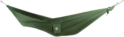 Ticket to the Moon - Compact Hammock, 300 x 155 cm - Oliv - Hängematte mit hoher Belastbarkeit (300 kg), ideal für Trekking, Reisen und Camping. Hergestellt aus 100% Polyamid für Langlebigkeit und Komfort.