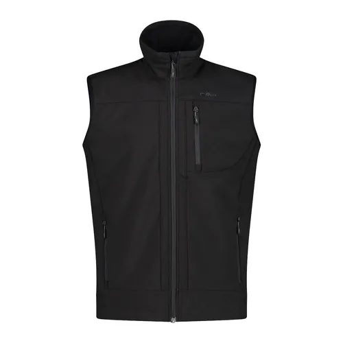 CMP Softshell Vest 3A02087N - Leichte Softshellweste in Schwarz - Softshellweste in Größe 46, winddicht und mit Stretchanteil für optimale Bewegungsfreiheit; ideal für Outdoor-Aktivitäten wie Wandern.