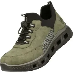 Rieker Komfort Schnürschuhe Damen 313634 - Oliv Grün, Größe 36 EU - Sneaker für Damen aus hochwertigem Kunstleder, leicht und bequem mit Memo Soft Fußbett für optimalen Tragekomfort und stylischem Design.
