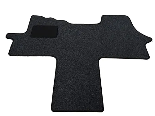 Mertex Automatte Autoteppich kompatibel mit Ducato Jumper II Boxer II 250 seit Bj. 2006 Premium anthrazit meliert 1614-P-A (schwarz, Fahrerhausteppich)