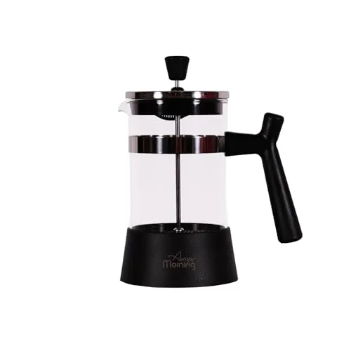 Any Morning French Press 600 ml - Edelstahl & Borosilikatglas - Kaffeepresse aus hitzebeständigem Borosilikatglas mit feinmaschigem Edelstahlfilter für perfekten Kaffeegenuss. Tragbar und leicht zu reinigen, ideal für Zuhause oder unterwegs.