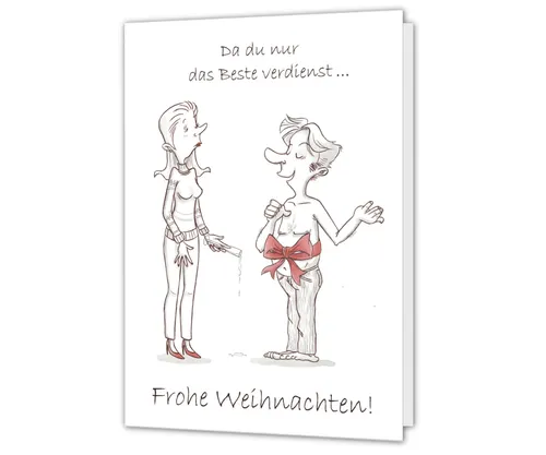 Weihnachtskarte – Das Beste, lustige Karte Weihnachten Freundin Frau Partnerin