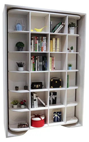 Transformerbett mit Bücherregal in Weiß