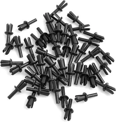 Design61 Spreiznieten Befestigung Clip 50 Stück in Schwarz 3 mm Loch