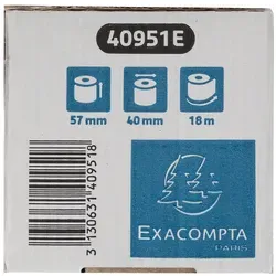 Produktbild Exacompta Thermorolle 52g 57x40mm, für Kartenbelege, Safe Contact