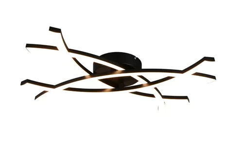 LED Deckenleuchte 2500lm in Schwarz, 60 cm