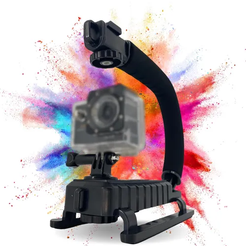 Actioncam Stabilisator für DJI Osmo und GoPro Hero - Robuster Handgriff für Actioncams und Camcorder, gepolstert und einstellbar für optimale Stabilität. Ideal für professionelle Aufnahmen und vielseitige Nutzung.