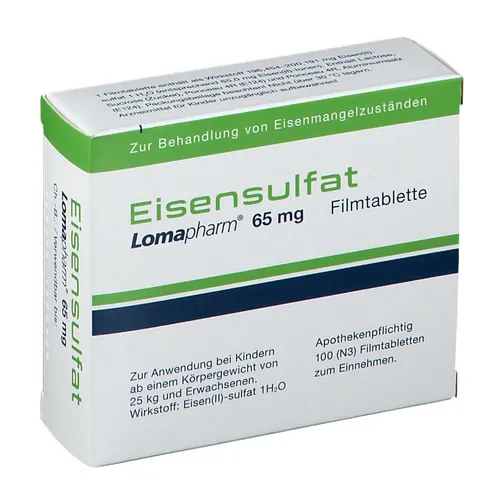 Eisensulfat Lomapharm 65 mg Tabletten