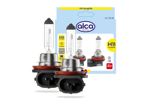 alca KFZ-Ersatzleuchte H11 KFZ Auto Leuchtmittel universal 12 V 55 W Sockel: PGJ19-2, 2 St.