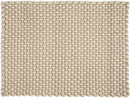 PAD Fußmatte POOL, handgewebt, 72 x 92 cm, beige - Robuste Schmutzfangmatte für In- und Outdoor, handgewebt aus strapazierfähigem Kunstfaser, pflegeleicht bei 30°C. Ideal für Eingangsbereiche, wasser- und schmutzabweisend.