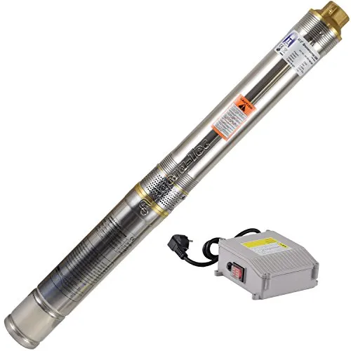 Agora-Tec® 3 Zoll Brunnenpumpe Tiefbrunnenpumpe 250W 15m Kabel