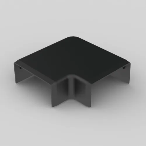 Flachwinkel Eckwinkel für Kabelkanal 40x20 mm PVC SCHWARZ Kopos Kabelkanäle