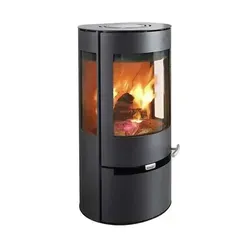 Aduro 9 Kaminofen in Schwarz mit Schublade, 6 kW - Kaminofen der Effizienzklasse A+, bietet eine elegante Lösung für wohlige Wärme und verfügt über eine praktische Schublade für Brennmaterial.