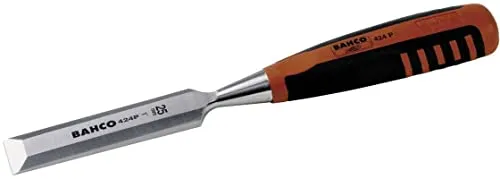 Bahco Stechbeitel 424P-8, 8 x 140mm - Hohlbeitel mit ergonomischem 2-Komponenten Heft für komfortables Arbeiten und präzise Schnitte, ideal für Holzarbeiten.