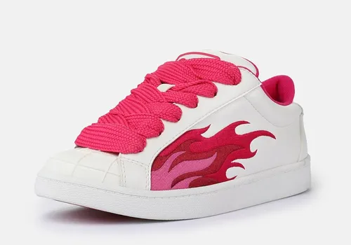 Buffalo LIBERTY Sneaker mit trendigem Flammenmotiv in weiß von Buffalo