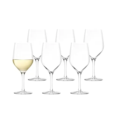 STÖLZLE LAUSITZ Weißweingläser Ultra 305 ml I Weißweingläser 6er Set I Weingläser mit kurzem Stiel I spülmaschinenfest I höchste Qualität, Transparent
