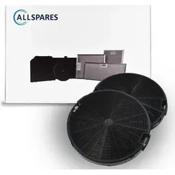 AllSpares Aktivkohlefilter (x2) für Dunstabzugshauben geeignet für I.KE.A. - Silber/Schwarz