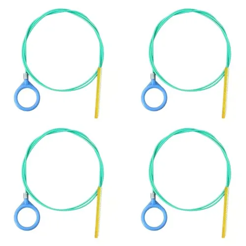 KLINNA 4 Stück 90CM Abflussreiniger Spirale,Rohrreiniger für Küche, Dusche & Co, Umweltfreundlich, Haarfänger, Grün Abflussreiniger Sticks, Toiletten Abflussreiniger Spirale