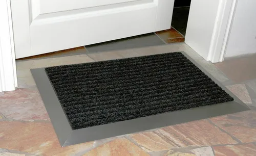 Fussmatte Polypropylen mit Edelstahl-Rahmen 70x50cm (Edelstahlfußmatte Türmatte)