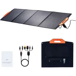 SucceBuy 200 W tragbares monokristallines Solarmodul, faltbares ETFE-Ladegerät, Solarmodul mit 23 % Wirkungsgrad und MC4-Ausgang, IP67 wasserdicht...