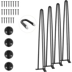 VEVOR 4er-Set Tischbeine Hairpin Legs 710mm in schwarz von Vevor