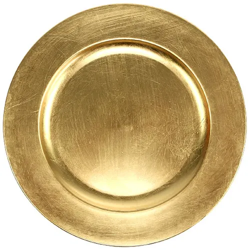 Deko-Teller Gold Ø28cm Tischdeko Weihnachtsdeko