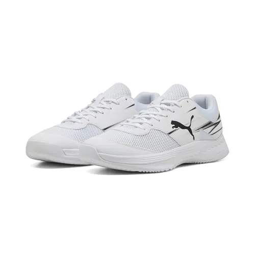 PUMA Unisex Varion Ii Hallenturnschuh, Weiß Schwarz, 44.5 EU - Herren-Hallenschuhe mit atmungsaktivem Variomesh-Obermaterial und SOFTFOAM+ Einlegesohle für optimalen Komfort und Halt beim Spiel.