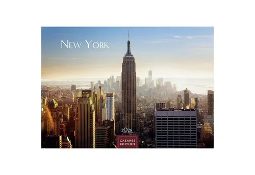 New York 2026 Kalender 35x50cm - Großer Wandkalender mit 14 beeindruckenden Motiven von New York, ideal für Fans der Stadt und Kunstliebhaber, herausgegeben von Casares Fine Art Edition.