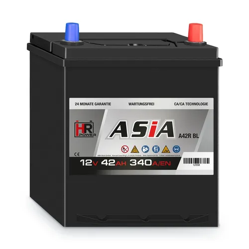 HR 42Ah HiPower Autobatterie 12V mit Bodenleiste 340A/EN