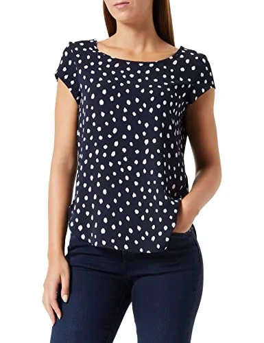 ONLY NOS Damen onlVIC SS AOP TOP NOOS WVN Top,, per pack Mehrfarbig (Night Sky AOP: IRREGULAR DOT), 34 (Herstellergröße: 34)