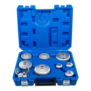 BGS Ölfilterschlüssel-Satz | Ø 27 - 88,8 mm | 9-tlg. - Ölfilterwerkzeug-Set für präzises Arbeiten, ideal für Kfz-Mechaniker und Hobby-Schrauber, mit 9 verschiedenen Größen für vielseitige Anwendungen.