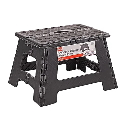 Dema Tritthocker Wuppertal klappbar, 22 cm, schwarz