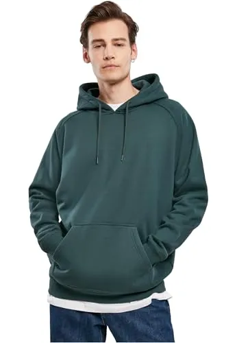 Urban Classics Herren Blank Hoody – Locker Geschnittener Kapuzenpullover mit Kängurutasche und Verstellbarer Kapuze für Freizeit Alltag Sport und Streetwear,Bottlegreen,5XL
