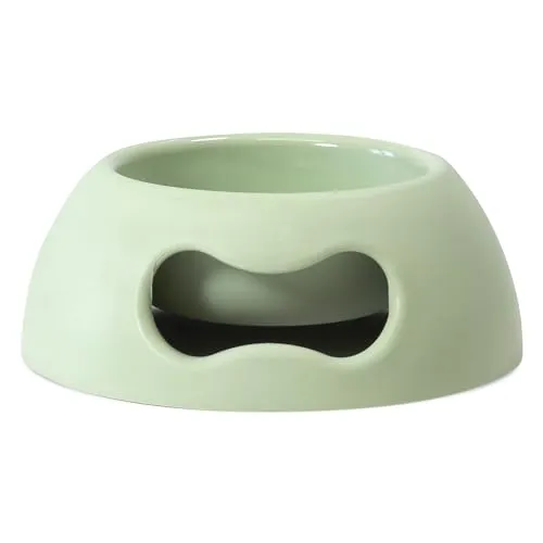 UNITED PETS Pappy Hundenapf, Eco- Friendly, Made in Italy, Futternapf, Trinknapf für Hunde, Napf für Katzen und Hunde, Grün, 350ml, S