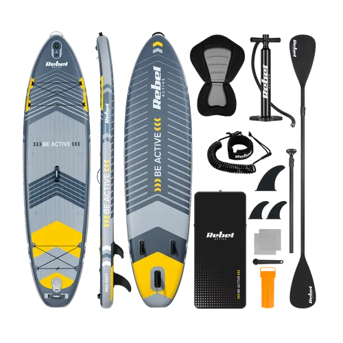 SUP aufblasbares Brett mit Schwimmsitz 335 cm Paddel Set Rebel